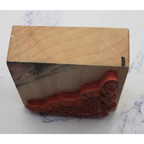 Pretty Rose Vine Corner PSX Wood Mounted Rubber Stamp E-1988 - Picture 5 of 7